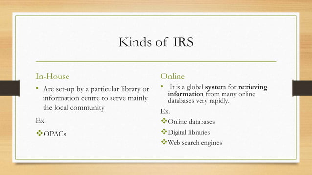 Information retrieval system | PPT