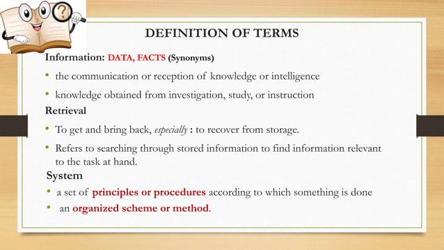 Information retrieval system | PPT