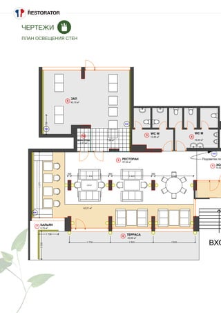 1
3
4
5
6
7
8
16
300
3 430
300
3 620
300
3 520
1736
5970
3 730 3 920 3 820
1 736
2530
12,49 м2
42,21 м2
43,99 м2
10,92
43,15 м2
16,00 м2
2,71 м2
57,04 м2
7,56 м2
4,50 м2
5,75 м2
Подсветка лог
ТЕРРАСА
РЕСТОРАН
ХОЛ
КАЛЬЯН
ВХО
ЗАЛ
WC MWC W
ВИНОТЕКА
RGB
RGB
RGB
RGB
ЧЕРТЕЖИ
ПЛАН ОСВЕЩЕНИЯ СТЕН
 