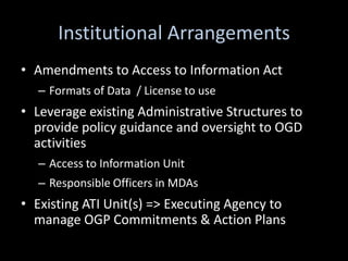Open Government Partnership, Open Data and FOI – A road map towards convergence