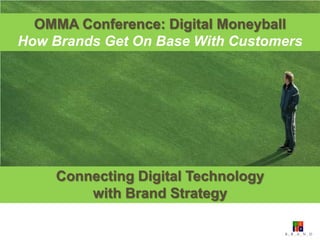 OMMA Conference: Digital Moneyball
How Brands Get On Base With Customers




    Connecting Digital Technology
        with Brand Strategy
 