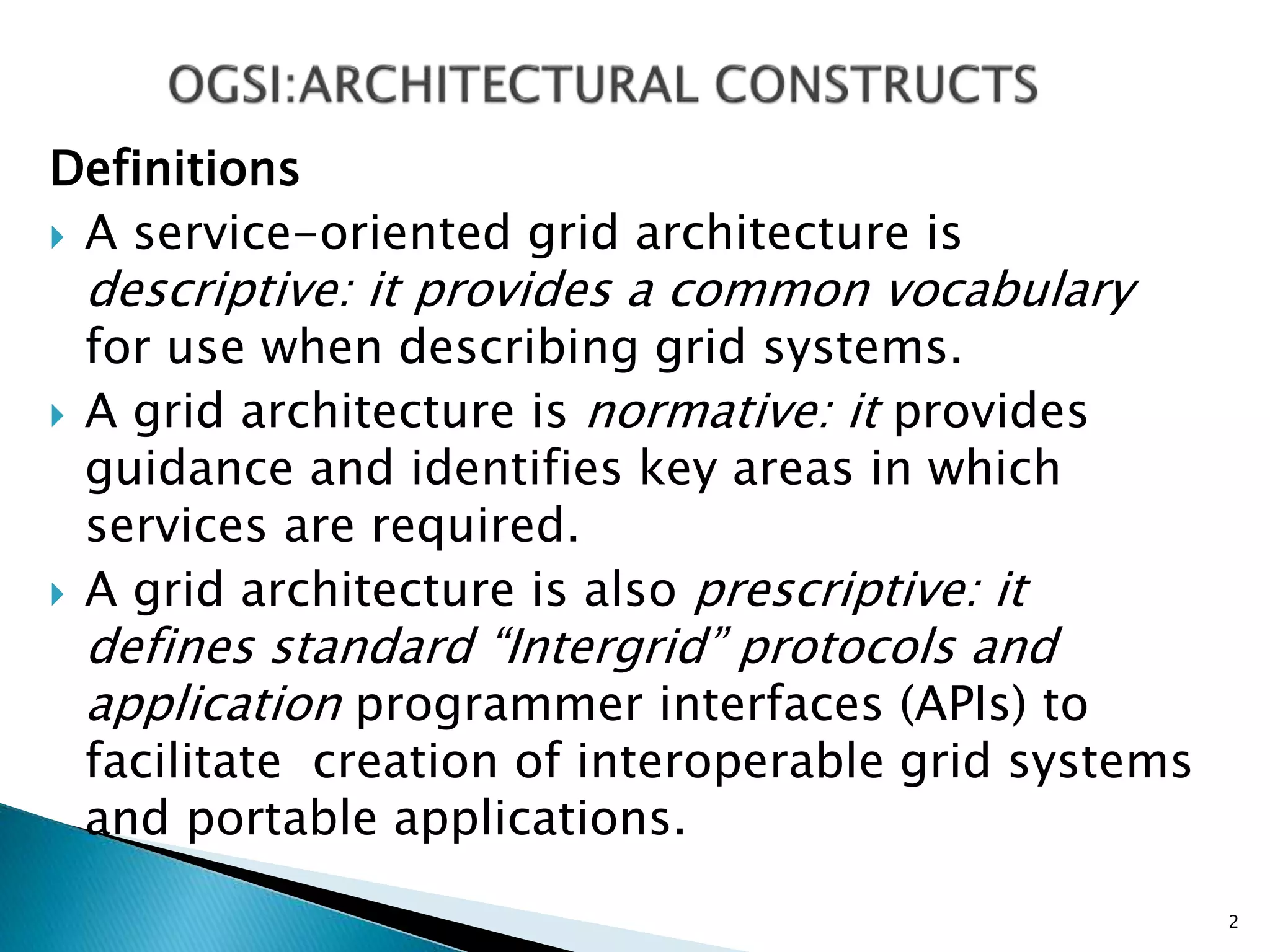 Ogsi architectural constructs | PPTX | Programming Languages | Computing