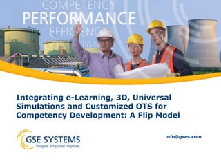 E-learning, 3D and Simulation for Competency Development | PPT