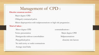 Cpd Sign Cephalopelvic disproportion and it's management | PPTX