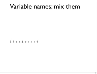 Obfuscation, Golfing and Secret Operators in Perl