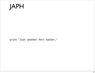 Obfuscation, Golfing and Secret Operators in Perl