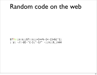Obfuscation, Golfing and Secret Operators in Perl