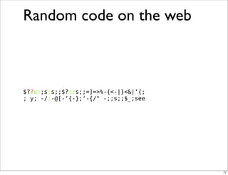 Obfuscation, Golfing and Secret Operators in Perl
