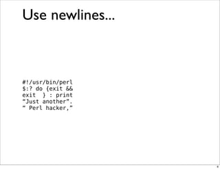 Obfuscation, Golfing and Secret Operators in Perl