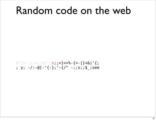 Obfuscation, Golfing and Secret Operators in Perl