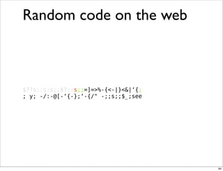 Obfuscation, Golfing and Secret Operators in Perl