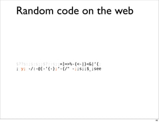 Obfuscation, Golfing and Secret Operators in Perl
