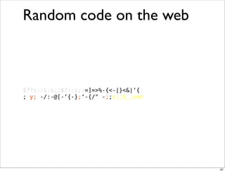 Obfuscation, Golfing and Secret Operators in Perl