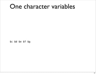 Obfuscation, Golfing and Secret Operators in Perl
