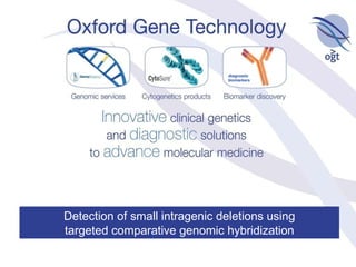 Detection of small intragenic deletions using targeted comparative genomic hybridization 