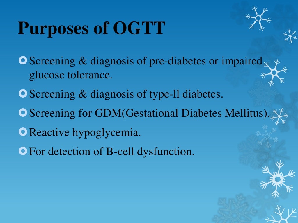 Oral Glucose Tolerance Test
