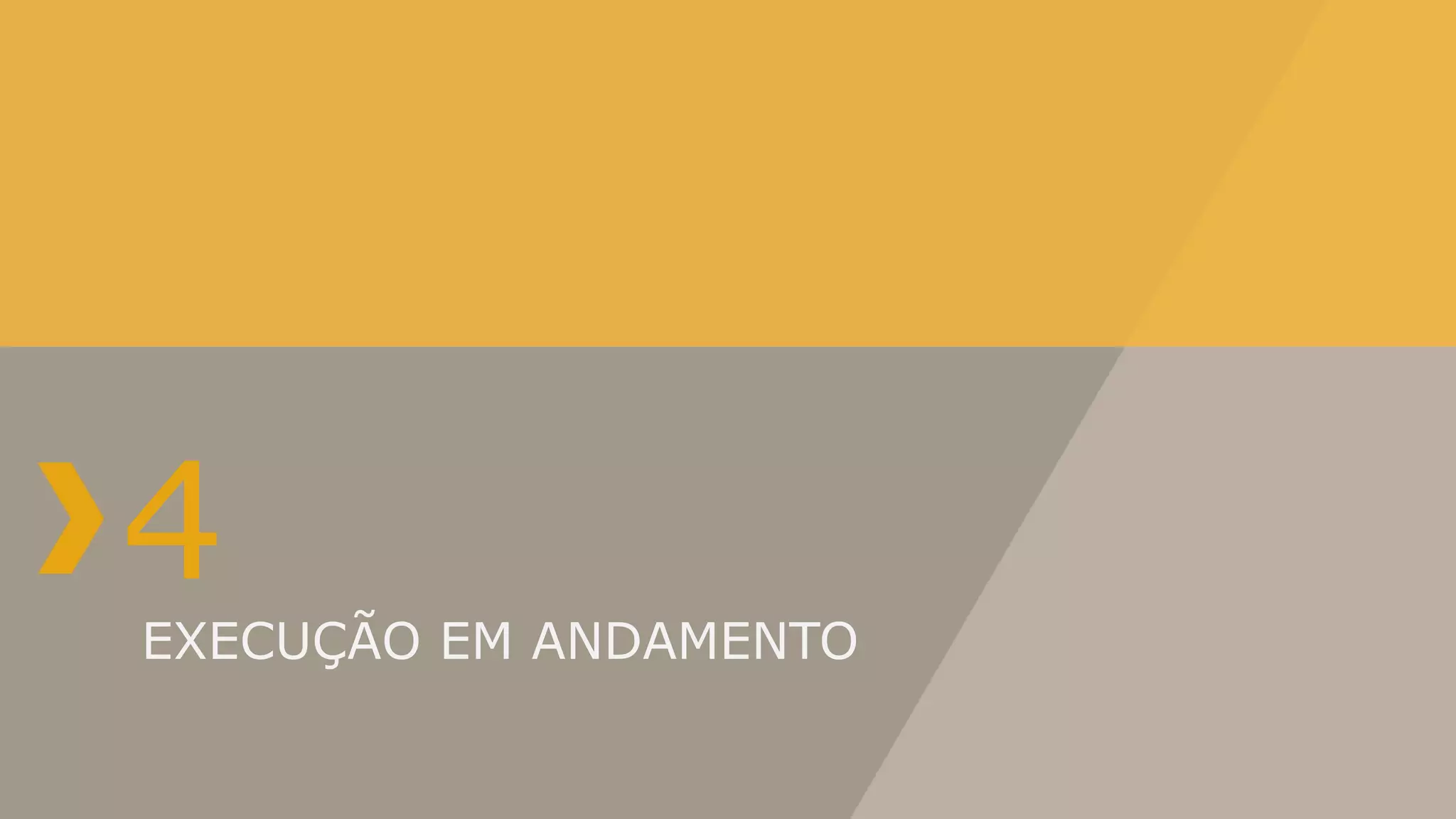 4
EXECUÇÃO EM ANDAMENTO
 