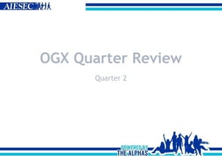 OGX Quarter Review
Quarter 2
 