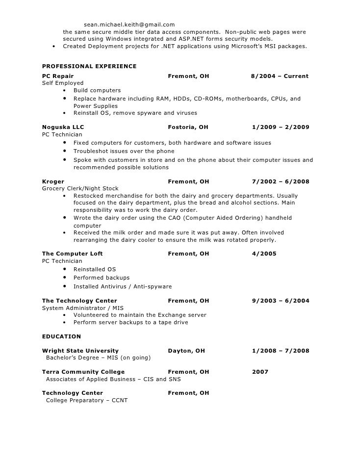 sean keith net developer resume 2 728