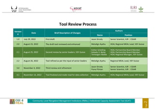 Institutional Capacity Assessment Tool (ICAT) For Community Rangeland Management Institutions (RMIs)