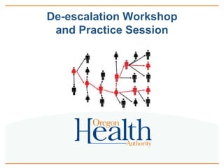 De-escalation Workshop
and Practice Session
 
