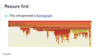 Measure first
■ This will generate a flamegraph:
 