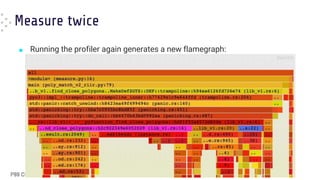 Measure twice
■ Running the profiler again generates a new flamegraph:
 