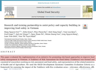 One Health and food safety research in developing countries