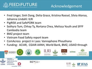 One Health and food safety research in developing countries