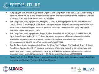 One Health and food safety research in developing countries