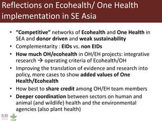 One Health and EcoHealth in Southeast Asia