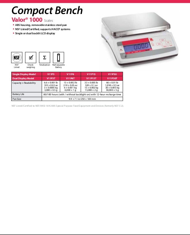Ohaus Industrial Scales Brochure 2015