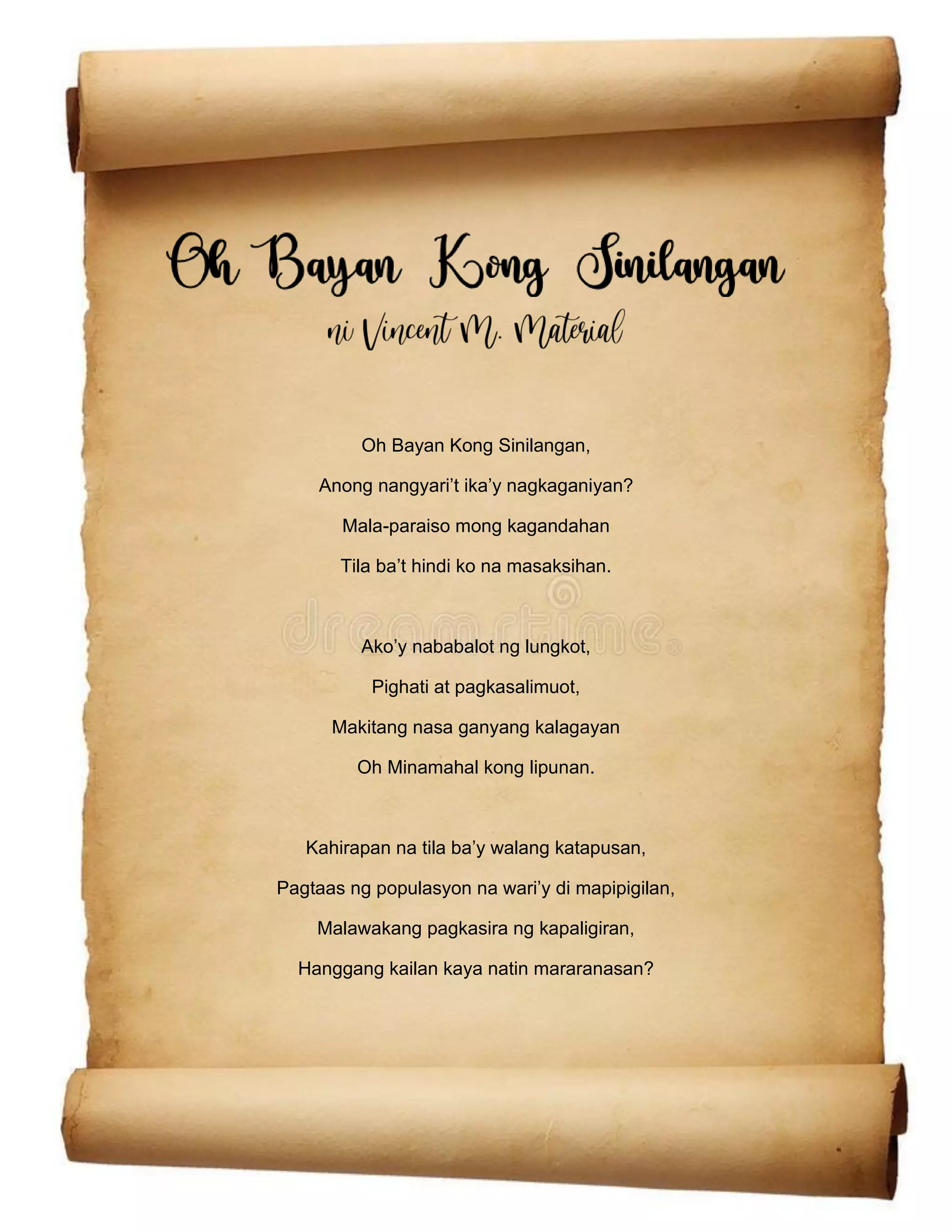 Sinilangan Oh Bayan Kong Sinilangan ni Vincent M. Material.pdf