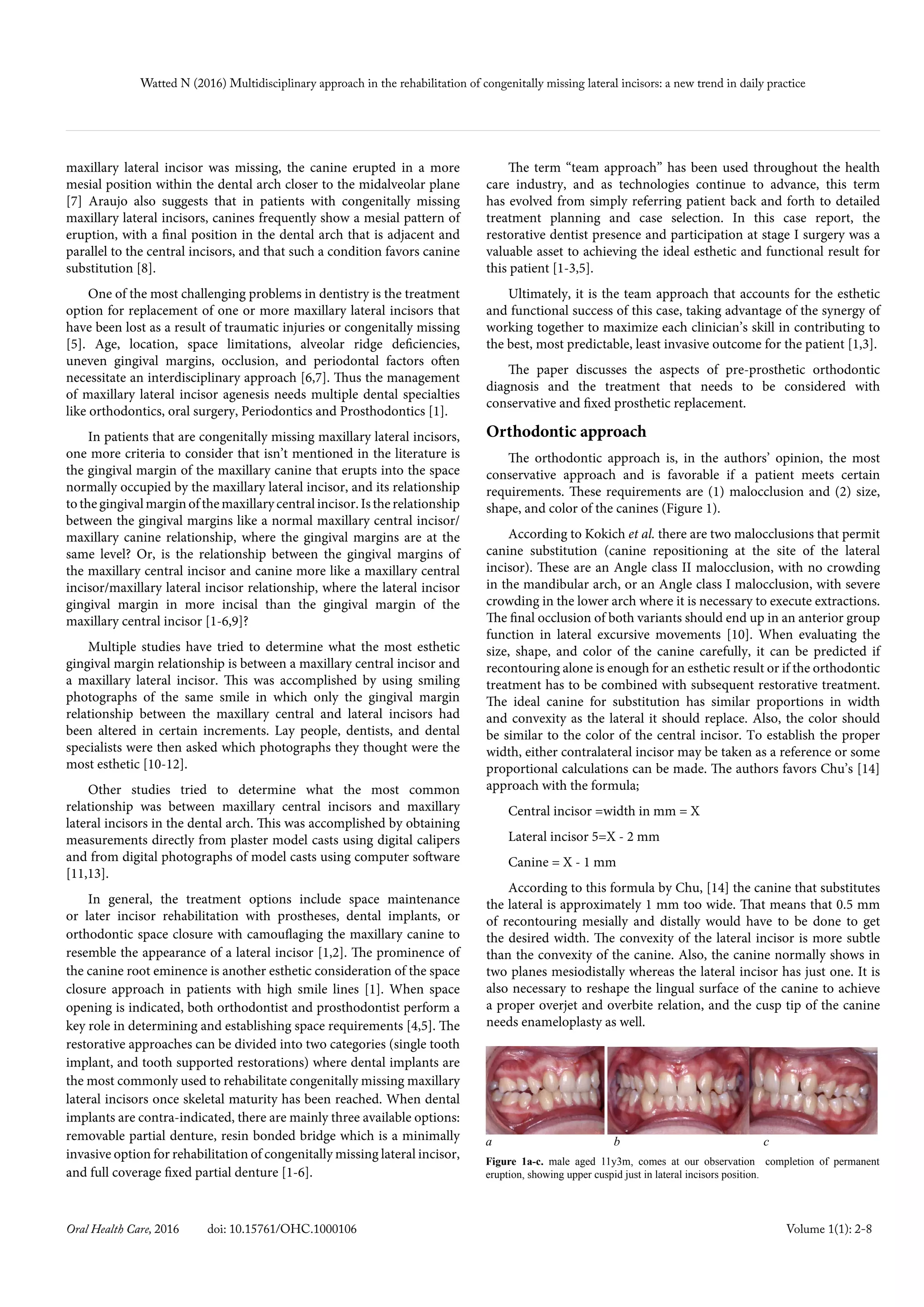 Multidisciplinary approach in the rehabilitation of congenitally ...