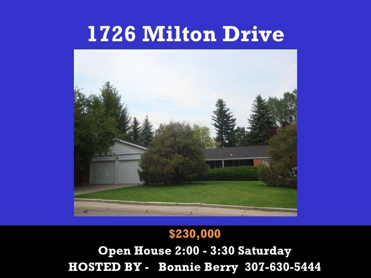 Open Houses in Cheyenne, Wyoming July 7 & July 8, 2012