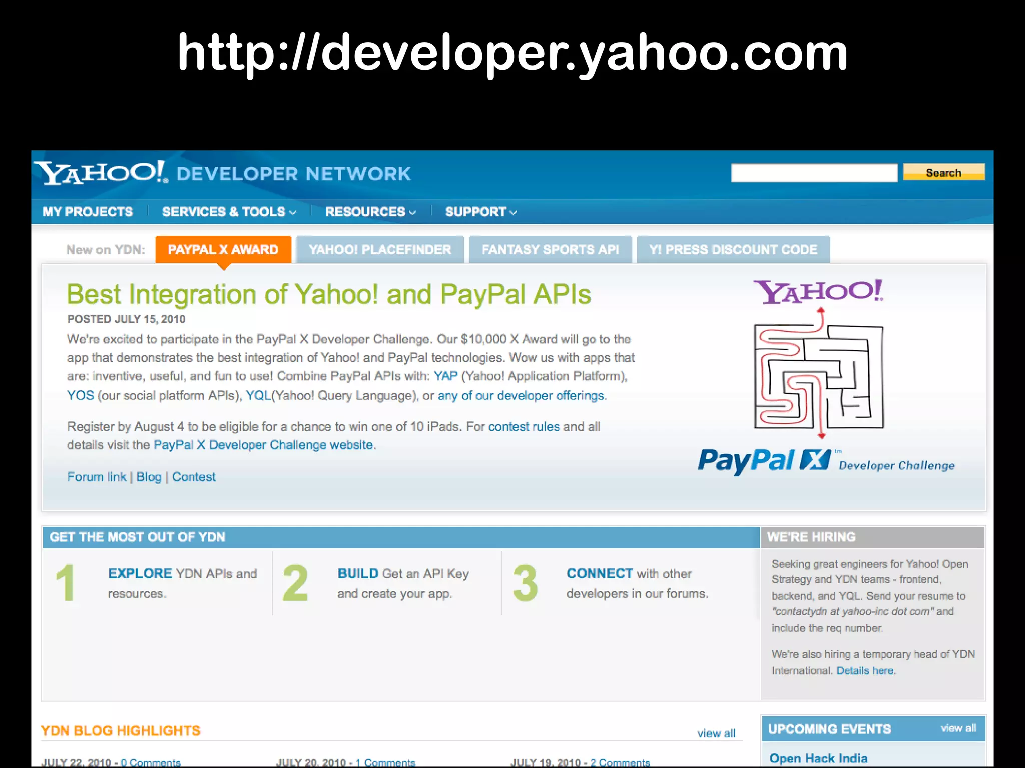 http://developer.yahoo.com
 
