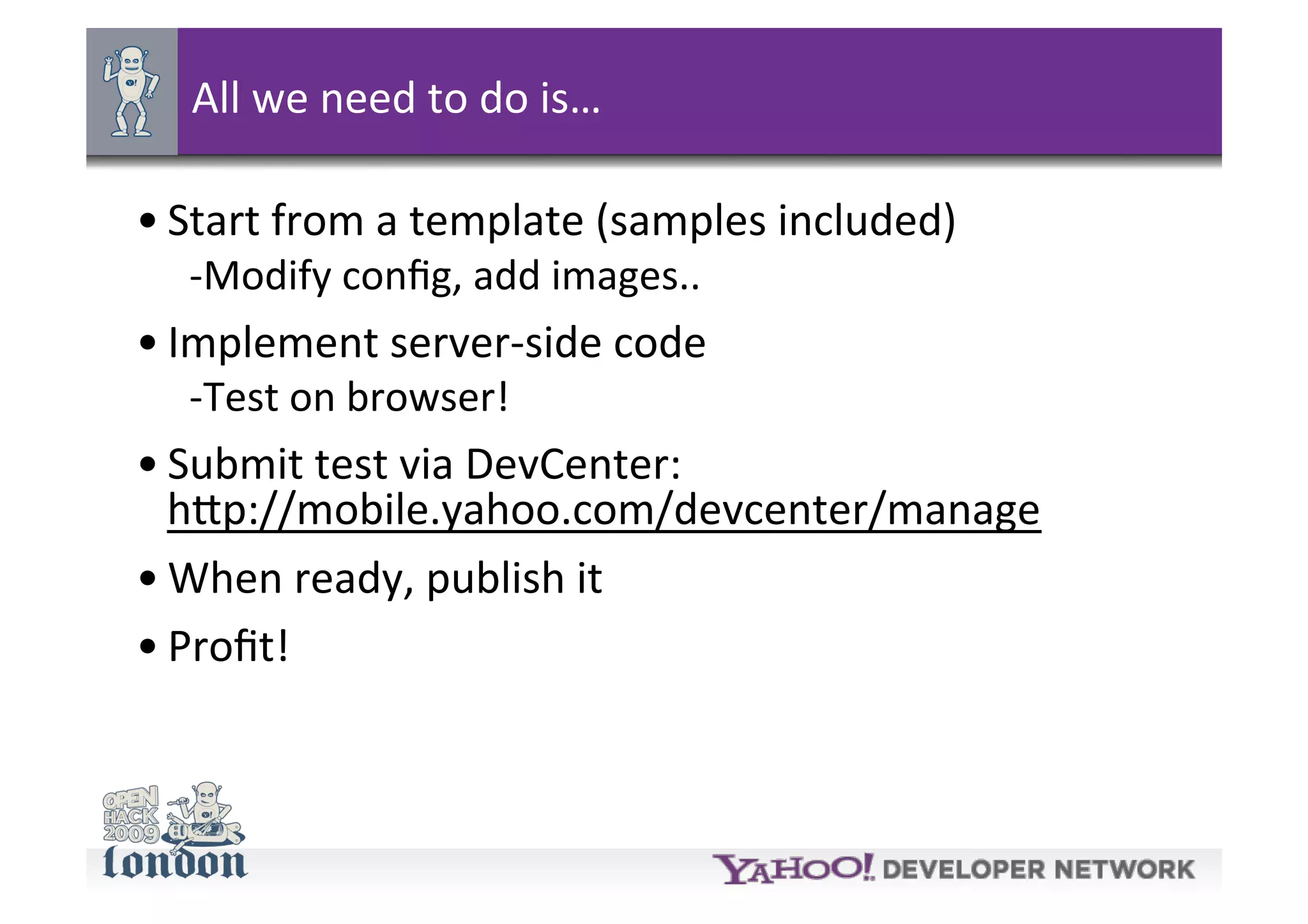 Blueprint talk at Open Hackday London 2009