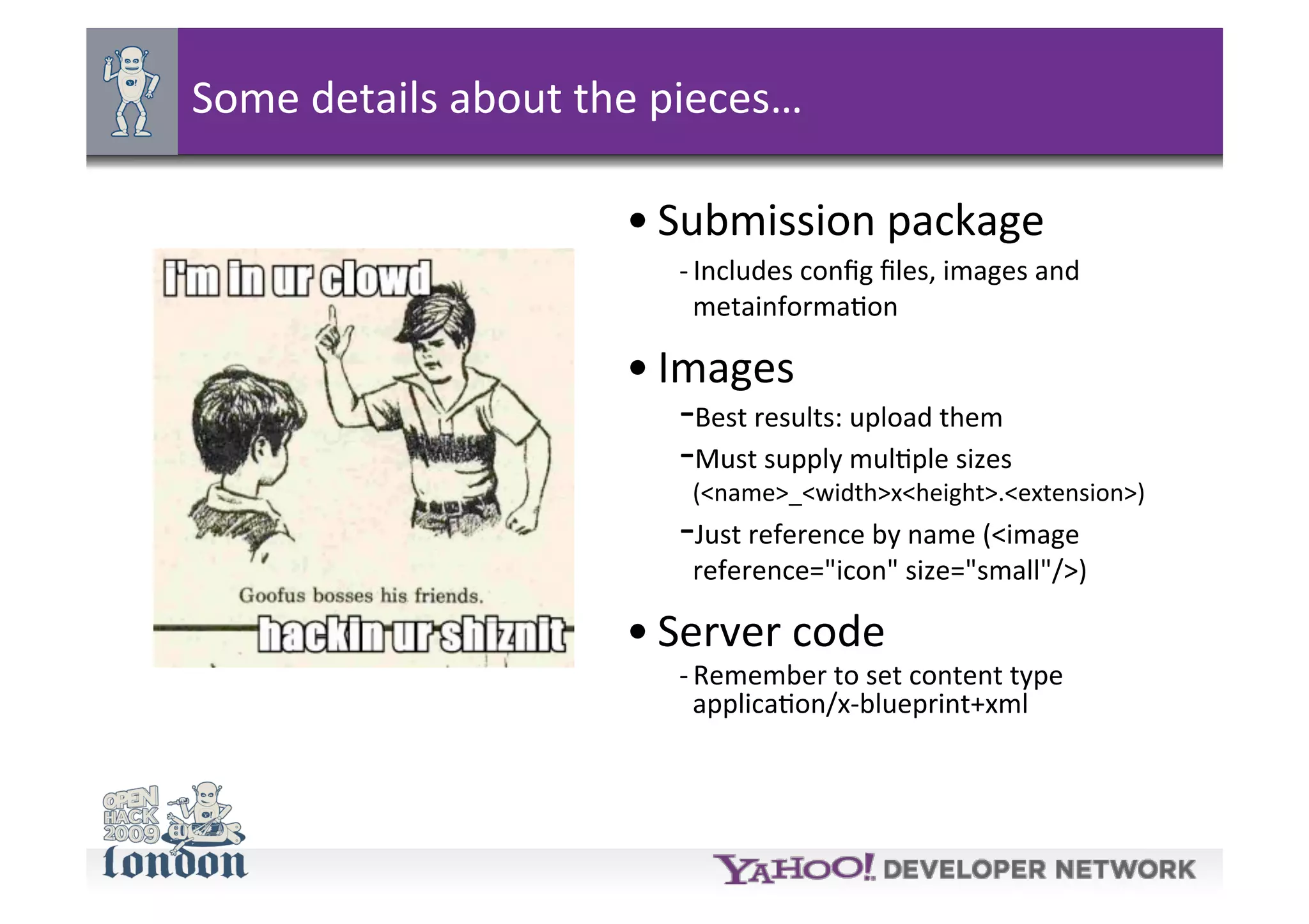 Blueprint talk at Open Hackday London 2009