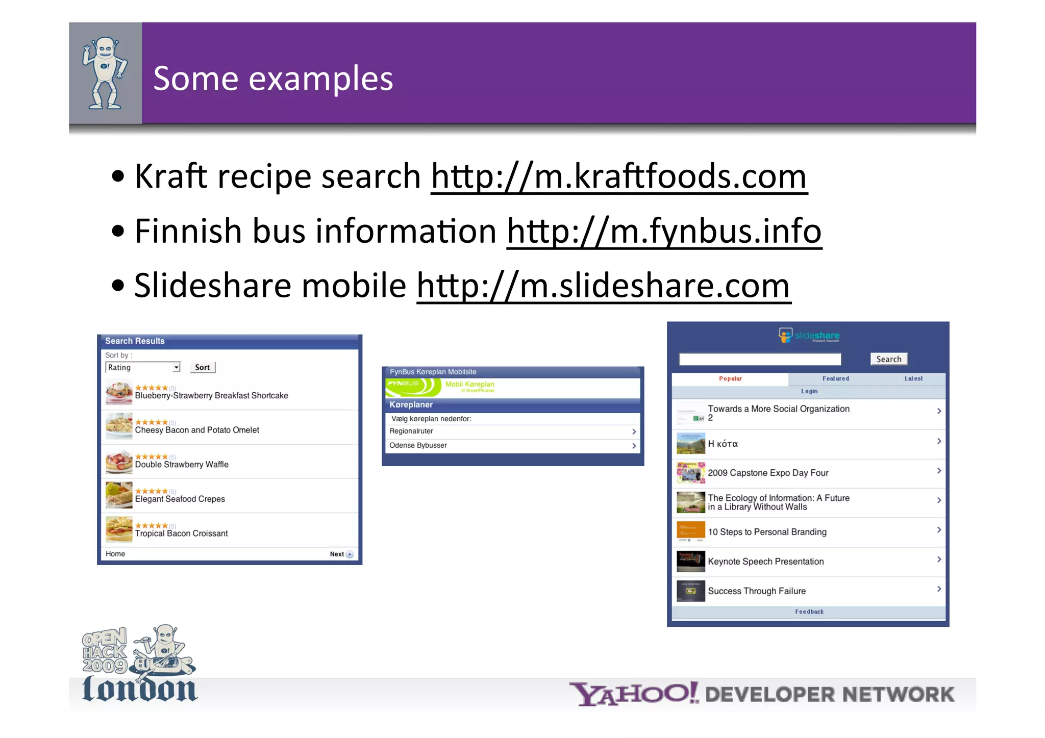 Blueprint talk at Open Hackday London 2009
