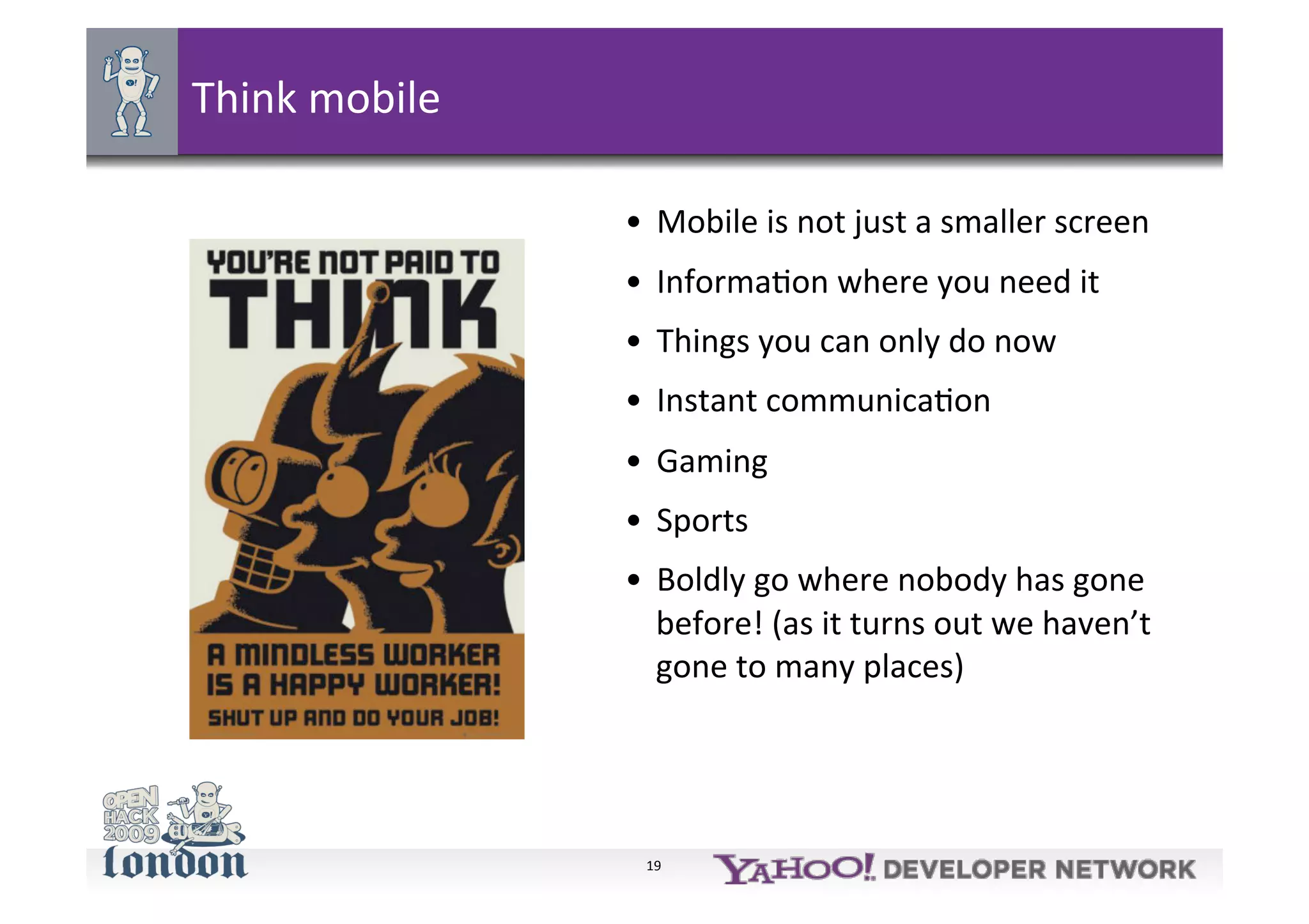 Blueprint talk at Open Hackday London 2009