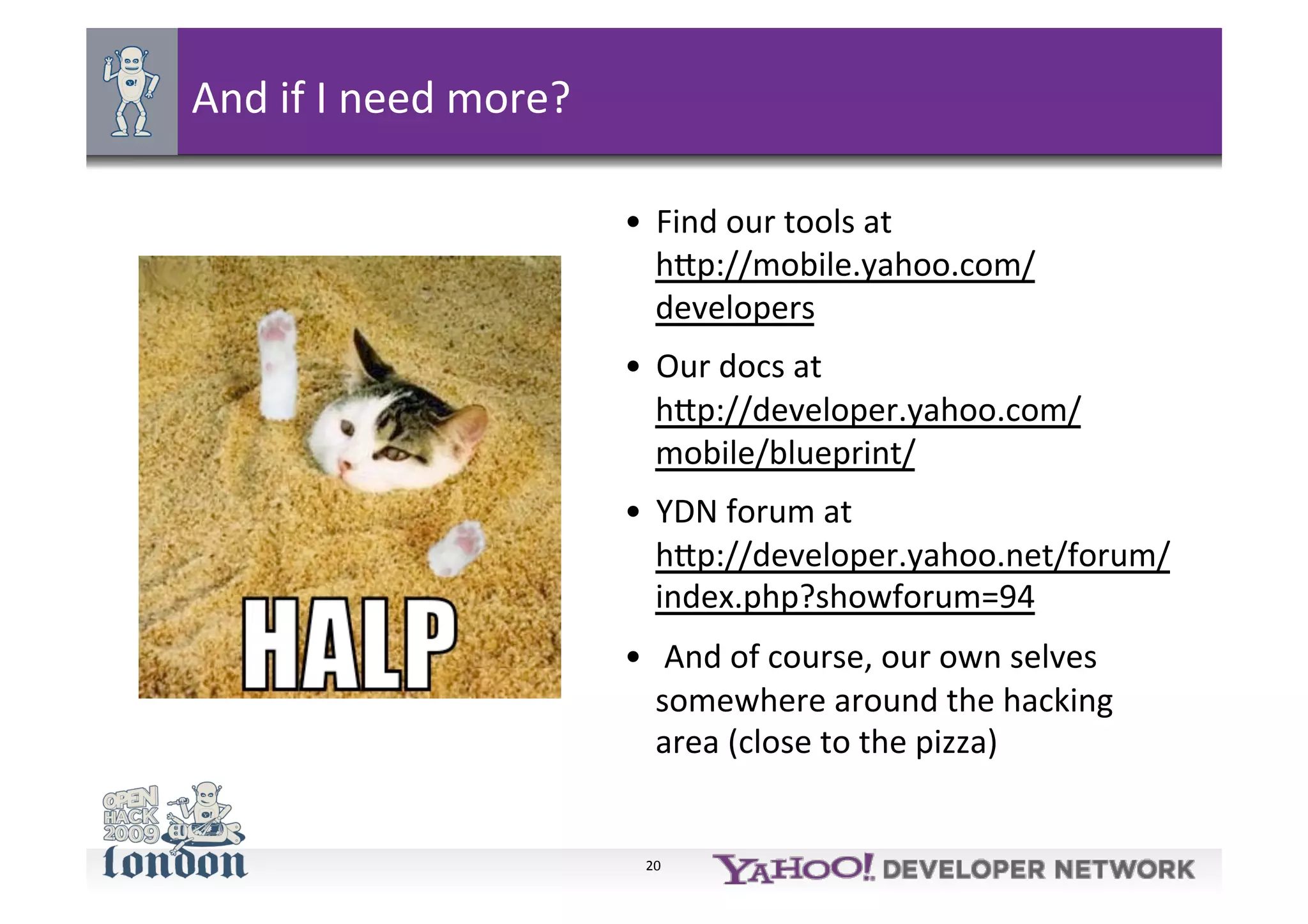Blueprint talk at Open Hackday London 2009