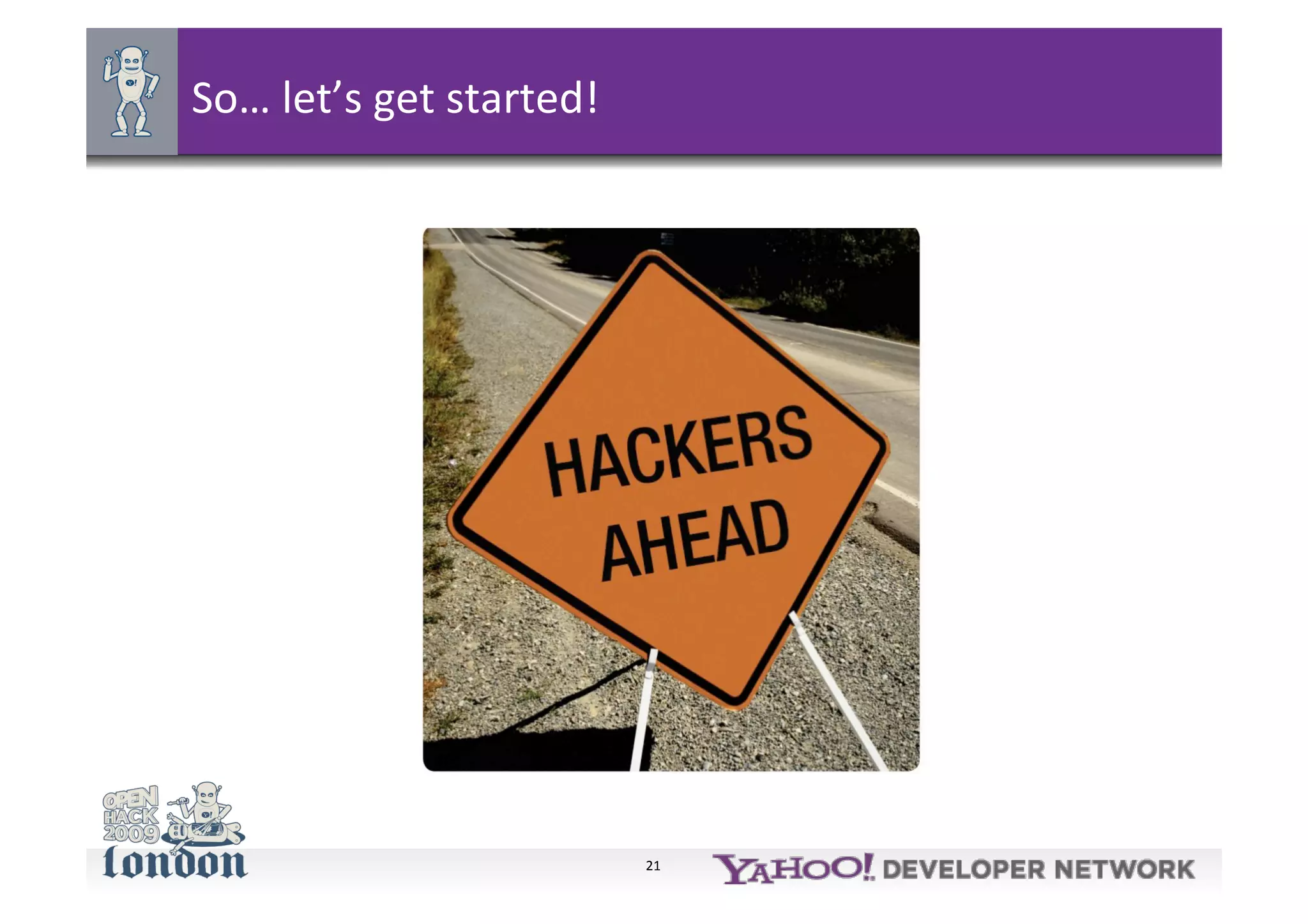 Blueprint talk at Open Hackday London 2009