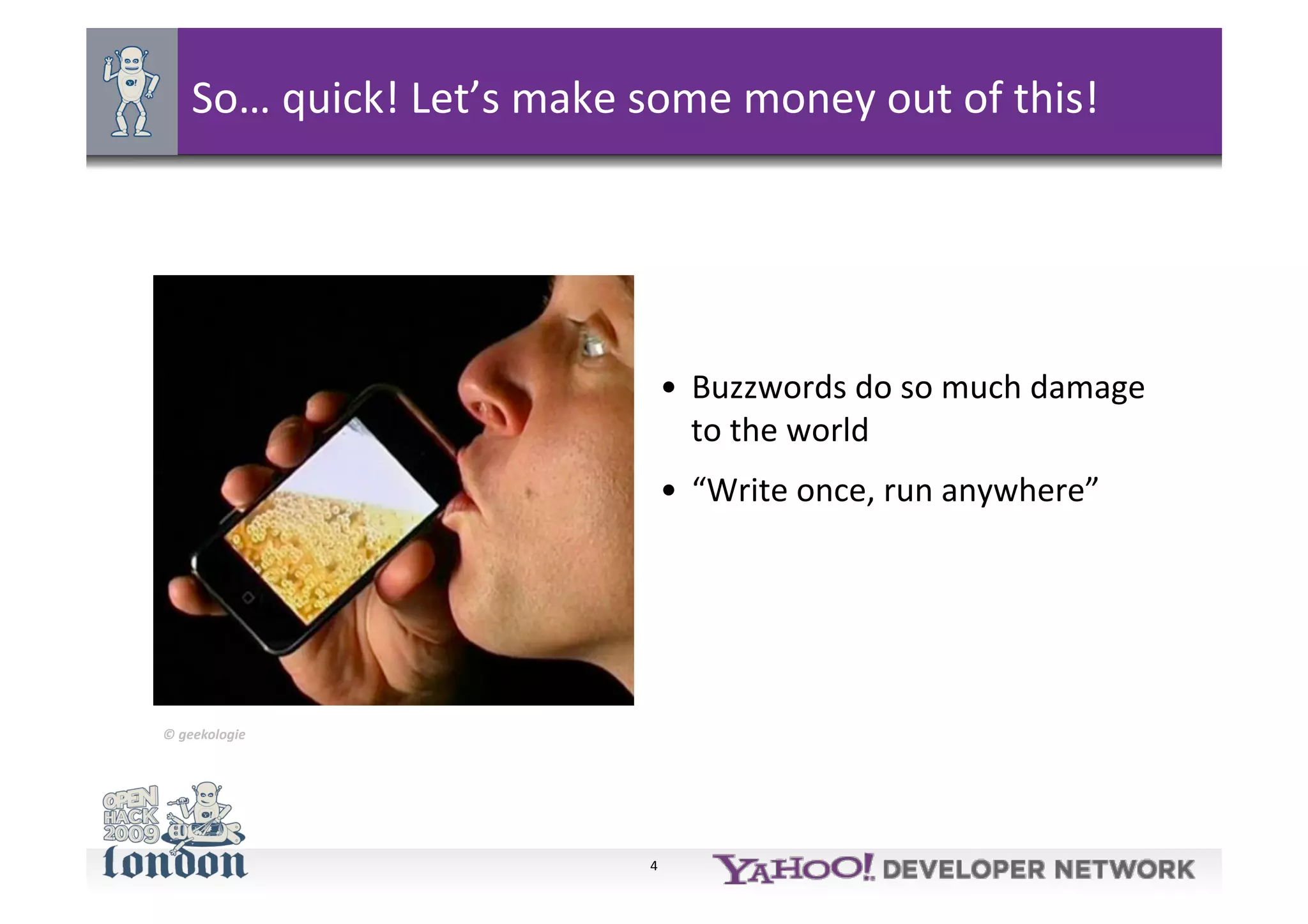 Blueprint talk at Open Hackday London 2009