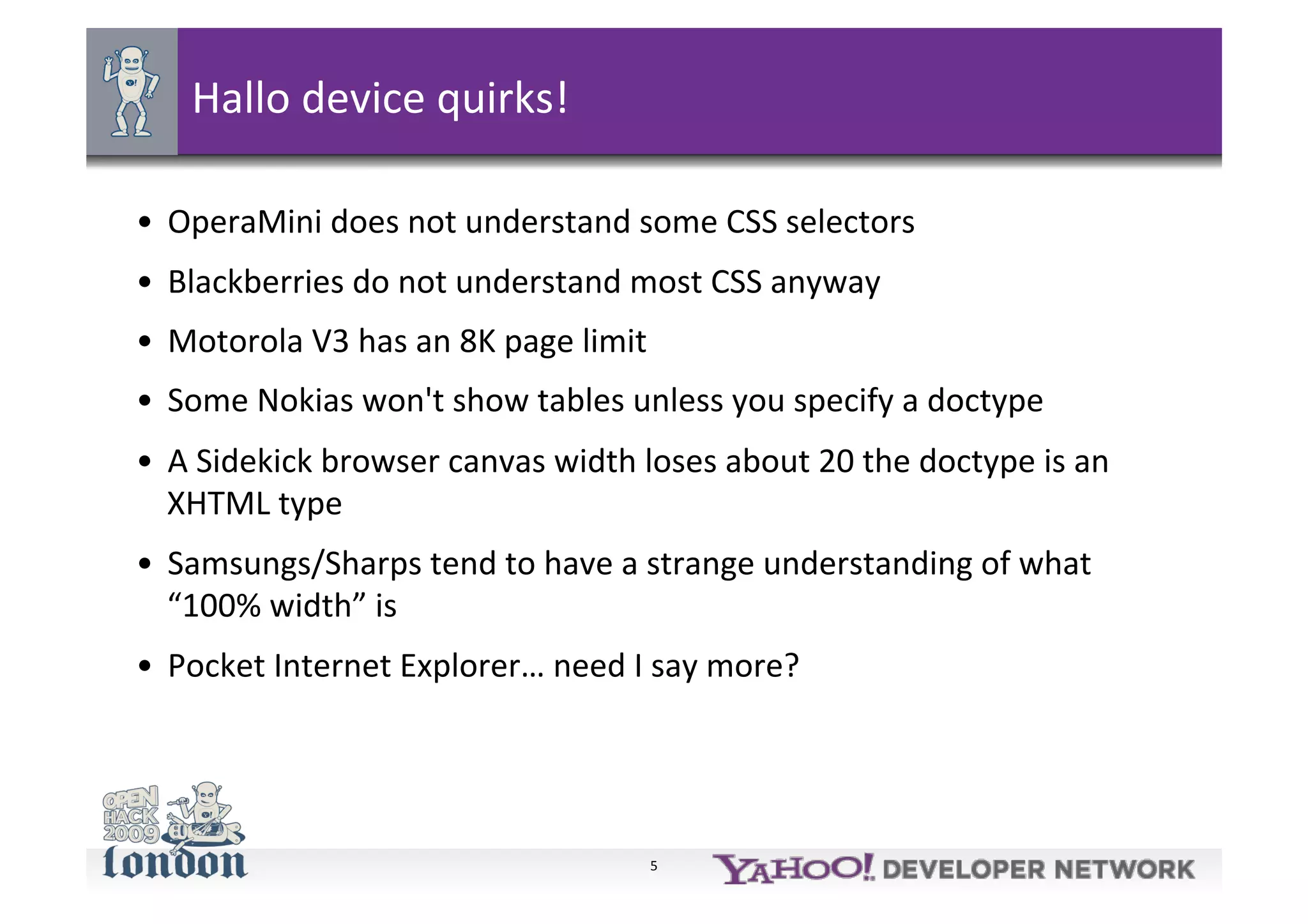 Blueprint talk at Open Hackday London 2009