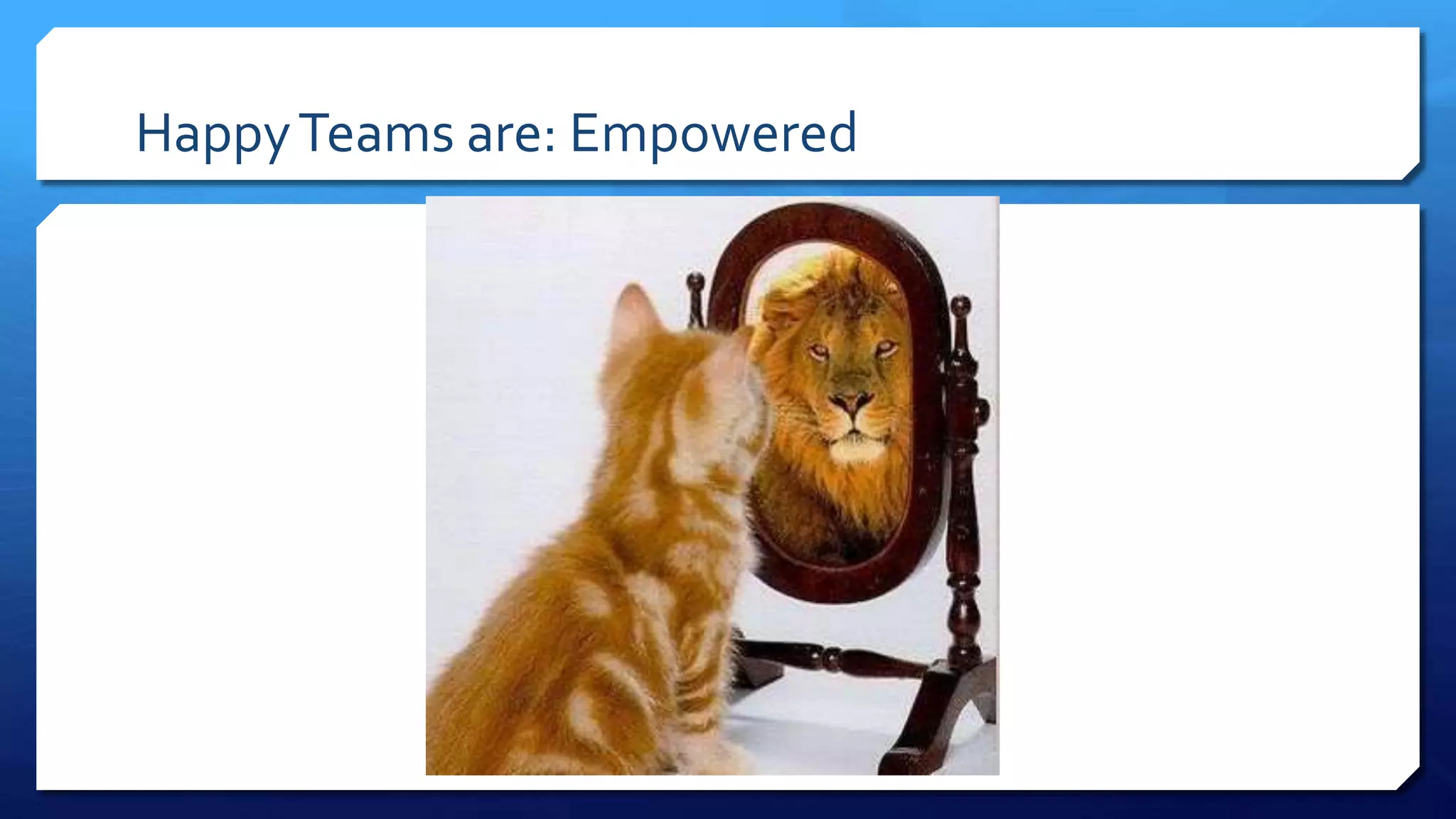 HappyTeams are: Empowered
 
