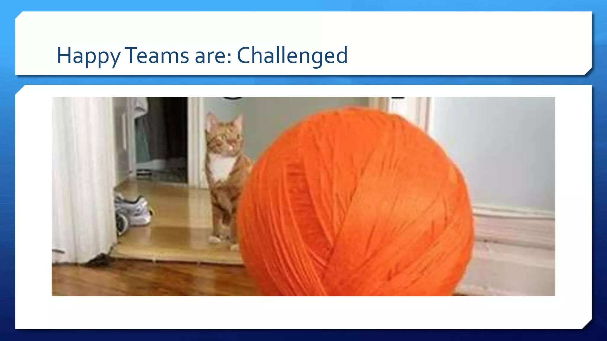 HappyTeams are: Challenged
 