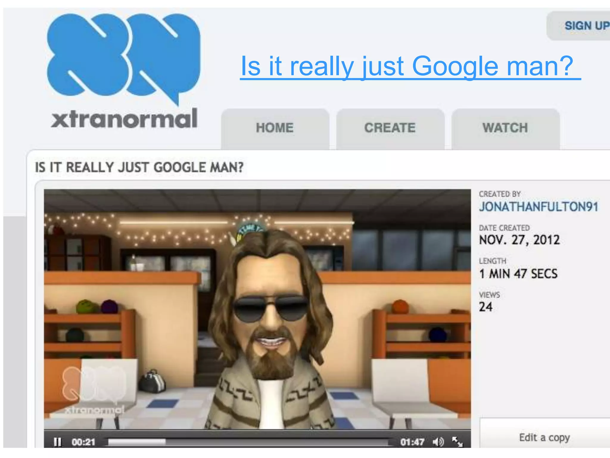 4
Is it really just Google man?
 