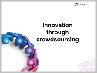 Innovation
    through
crowdsourcing
 