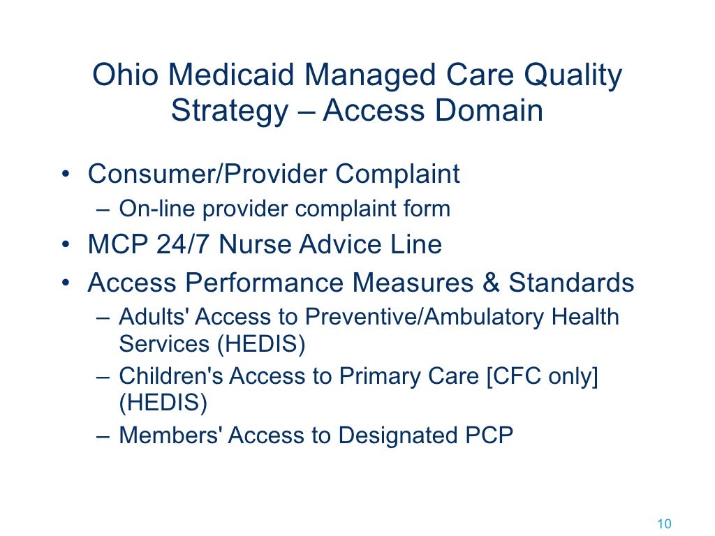 Ohio Medicaid Managed Care Program