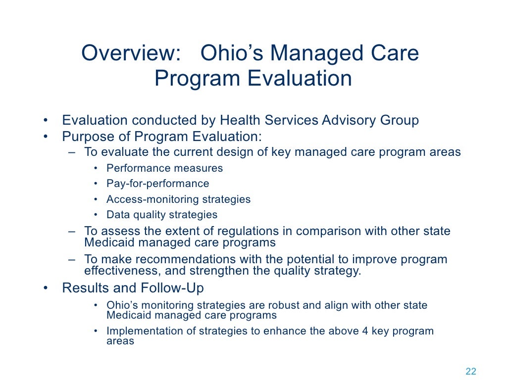 Ohio Medicaid Managed Care Program